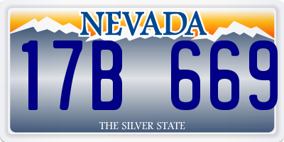 NV license plate 17B669