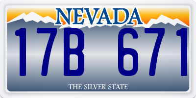 NV license plate 17B671