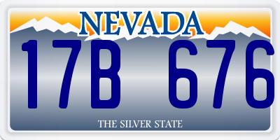 NV license plate 17B676