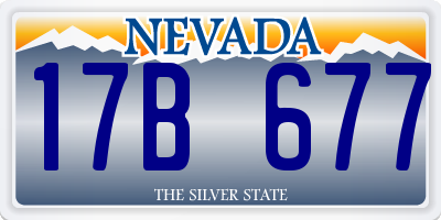 NV license plate 17B677