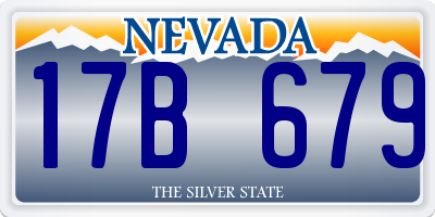 NV license plate 17B679