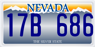 NV license plate 17B686