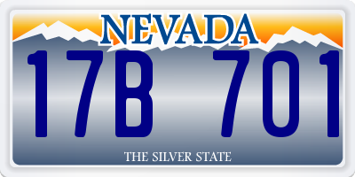 NV license plate 17B701