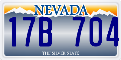 NV license plate 17B704