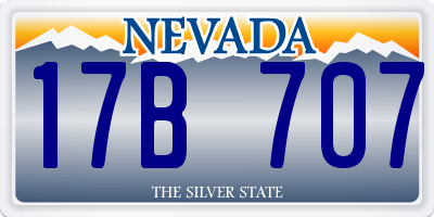NV license plate 17B707