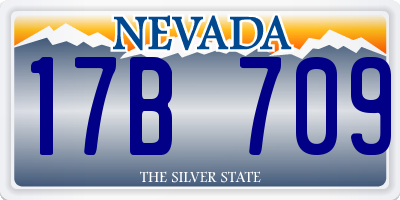 NV license plate 17B709