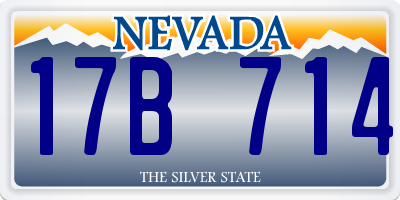 NV license plate 17B714