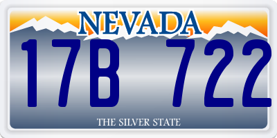 NV license plate 17B722