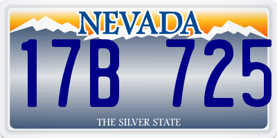 NV license plate 17B725