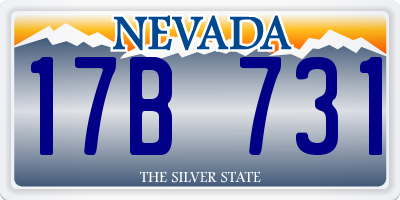 NV license plate 17B731