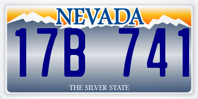 NV license plate 17B741