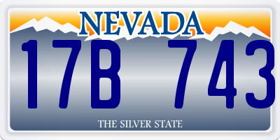 NV license plate 17B743