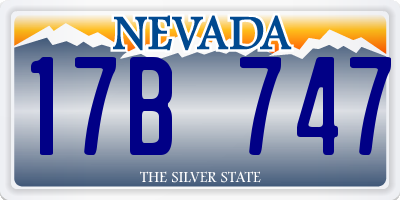 NV license plate 17B747