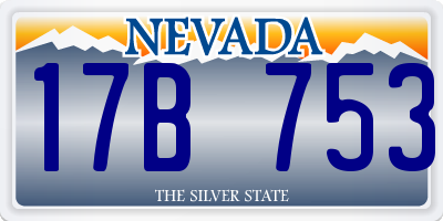 NV license plate 17B753