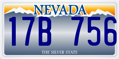 NV license plate 17B756