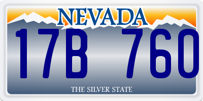 NV license plate 17B760