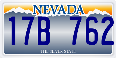 NV license plate 17B762