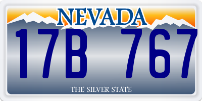 NV license plate 17B767