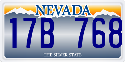 NV license plate 17B768