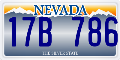 NV license plate 17B786