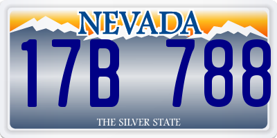 NV license plate 17B788