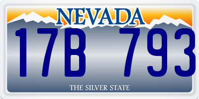 NV license plate 17B793