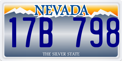 NV license plate 17B798