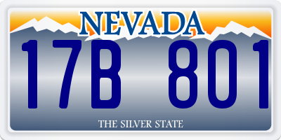 NV license plate 17B801