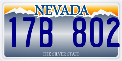 NV license plate 17B802