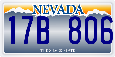 NV license plate 17B806