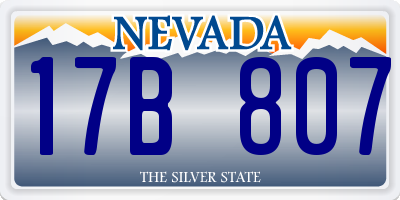 NV license plate 17B807
