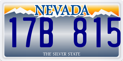 NV license plate 17B815