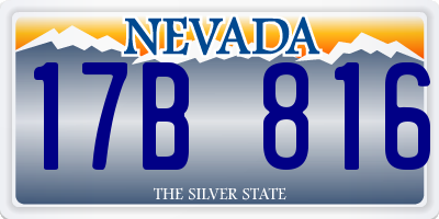 NV license plate 17B816