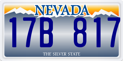 NV license plate 17B817