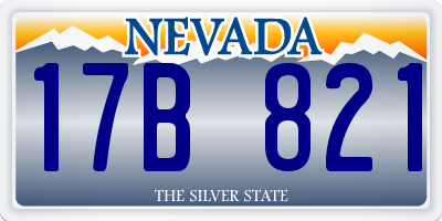 NV license plate 17B821