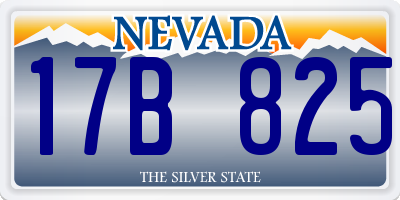 NV license plate 17B825