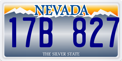 NV license plate 17B827