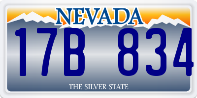 NV license plate 17B834