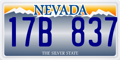 NV license plate 17B837