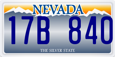 NV license plate 17B840