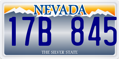 NV license plate 17B845