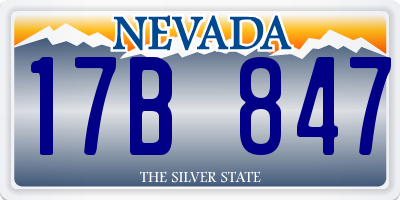 NV license plate 17B847