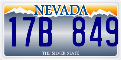 NV license plate 17B849