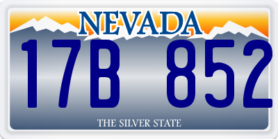 NV license plate 17B852
