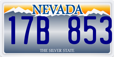 NV license plate 17B853