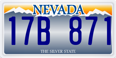 NV license plate 17B871