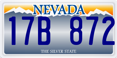 NV license plate 17B872