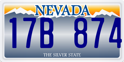 NV license plate 17B874