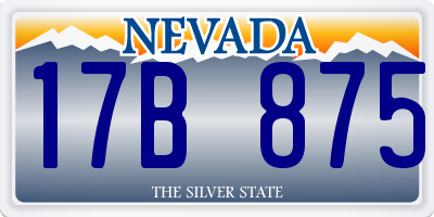 NV license plate 17B875