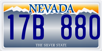 NV license plate 17B880